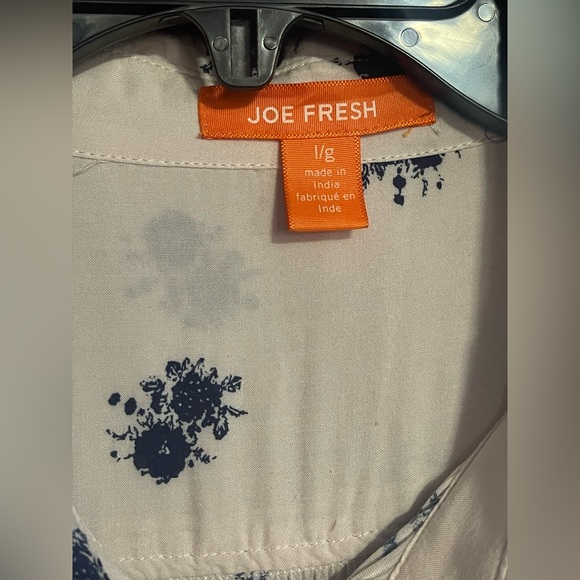 Joe Fresh Long Sleeve Button Down Floral Shirt Sz L - Picture 7 of 14
